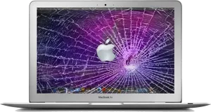 Damaged Mac Book Air Screen PNG Image