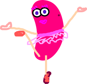 Bean Clipart Large - Pink Jelly Bean Cartoon, HD Png Download PNG image with transparent background