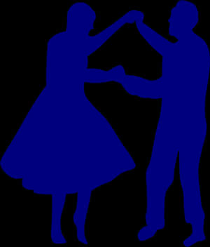 Dancing Couple Silhouette PNG image with transparent background