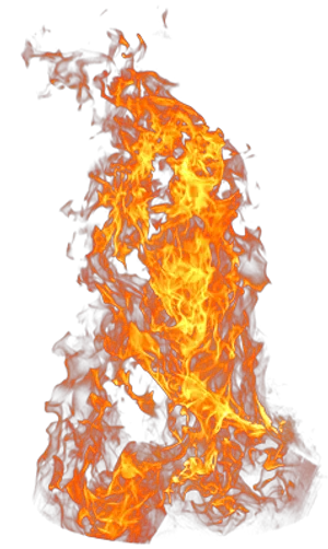 Dancing Flames Against Darkness PNG Image