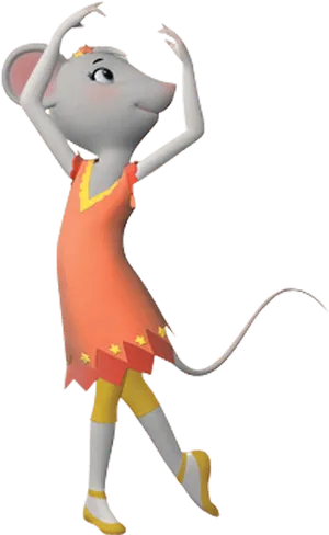 Dancing Mouse Character PNG Image