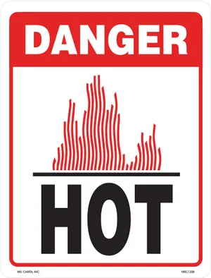 Danger Hot Warning Sign PNG Image