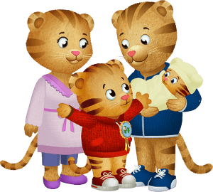 Daniel Tiger And His Family Png - Daniel The Tiger Family PNG image with transparent background
