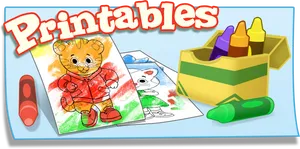 Daniel Tiger Coloring Printables PNG Image