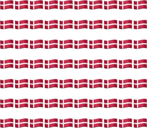 Danish Flags Display Pattern PNG Image