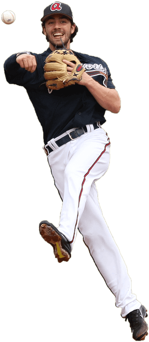 Dansby Swanson Throwing A Ball Png Image - Atlanta Braves Players Png, Transparent Png PNG image with transparent background