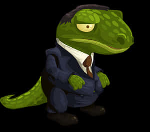 Dapper  Alligator  Cartoon  Character PNG image with transparent background