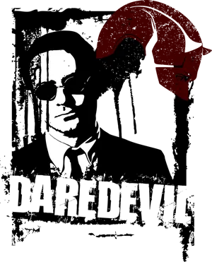 Daredevil Comic Style Artwork PNG Image