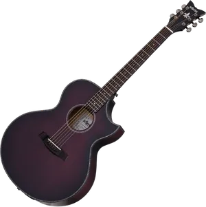 Dark Acoustic Guitar PNG Image