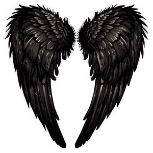 Dark Angel Wings Clipart PNG 06232024 PNG with transparent background