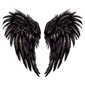 Dark Angel Wings Clipart PNG dra PNG with transparent background