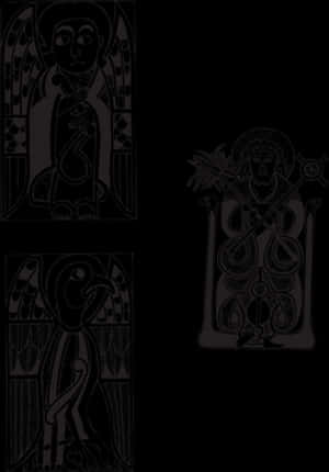 Dark Angelic Figures Engravings PNG