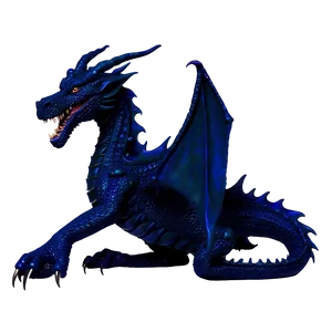 Dark Blue Dragon Scene Png Qlb PNG Image