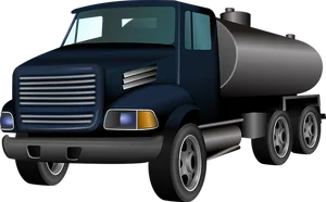 Dark Blue Tanker Truck Illustration PNG Image