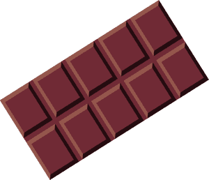 Dark Chocolate Bar Isolated PNG image with transparent background