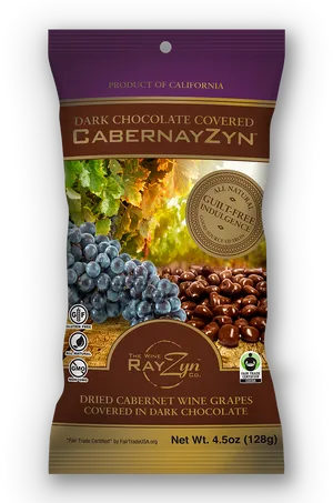 Dark Chocolate Covered Cabernayzyn Packaging PNG Image