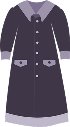 Dark Coat Vector Illustration PNG Image