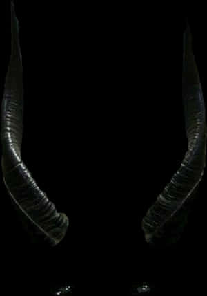 Dark Demonic Horns Isolated PNG image with transparent background