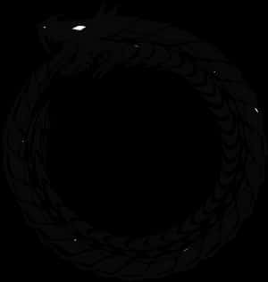 Dark Dragon Circle Art PNG image with transparent background