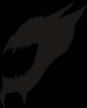 Dark Dragon Silhouette PNG image with transparent background