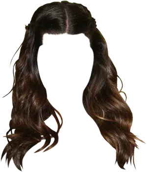 Dark Emo Hairstyle Transparent Background PNG Image