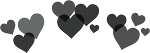 Dark Hearts Background PNG Image