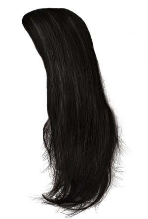 Dark Long Hair Silhouette PNG Image