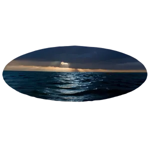 Dark Nighttime Ocean Png 5 PNG Image