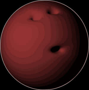 Dark Red Bowling Ball Top View PNG image with transparent background
