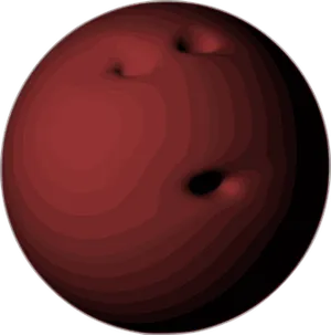 Dark Red Bowling Ball Top View PNG Image