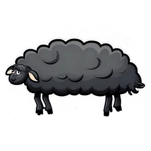 Dark Sheep Cartoon Png Kca PNG Image