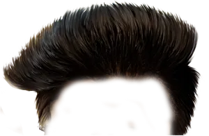 Dark Styled Pompadour Hairstyle PNG Image