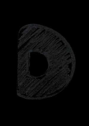 Dark Textured Letter D PNG image with transparent background