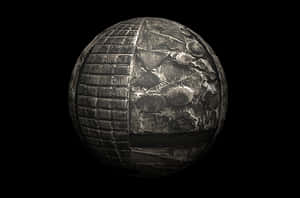 Dark Textured Sphere3 D Render PNG with transparent background