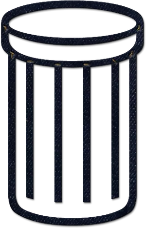 Dark Textured Trash Can PNG Image