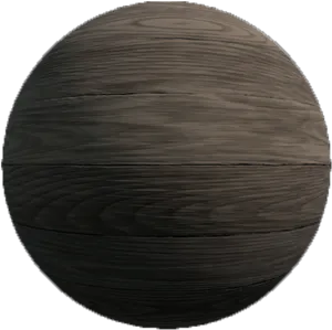 Dark Wooden Sphere Texture PNG Image