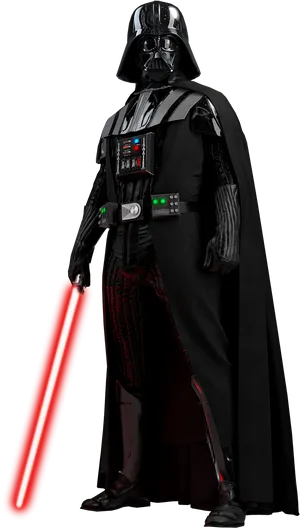 Darth Vader With Lightsaber PNG Image