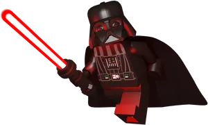 Darth Vader With Lightsaber PNG Image