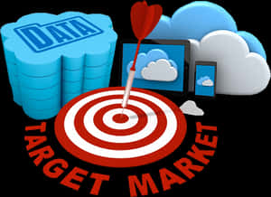 Data Driven Target Market Concept PNG image with transparent background