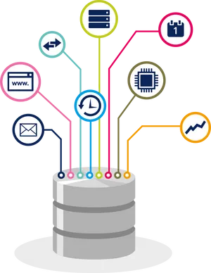 Database Connectivity Concept Illustration PNG Image