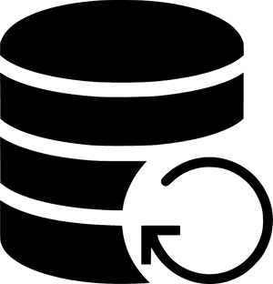 Refresh Database - Database Vector Black White, HD Png Download PNG image with transparent background