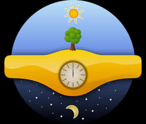 Day Night Cycle Concept Art PNG image with transparent background