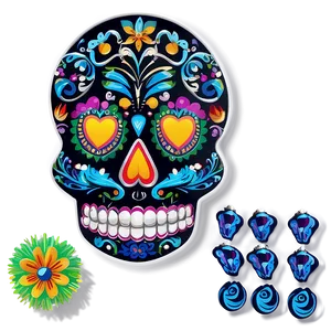 Day Of The Dead Papel Picado Png 18 PNG Image