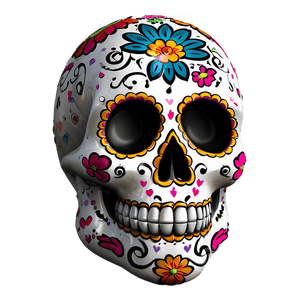 Day of the Dead Skull Art PNG 70 PNG with transparent background