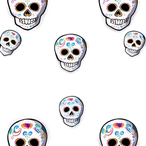 Day Of The Dead Skull Art Png Clh12 PNG Image