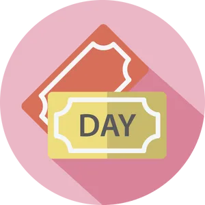 Day Ticket Icon PNG Image