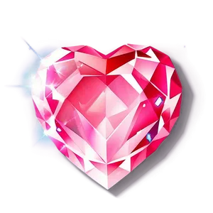 Dazzling Heart Diamond Art Png 06262024 PNG Image