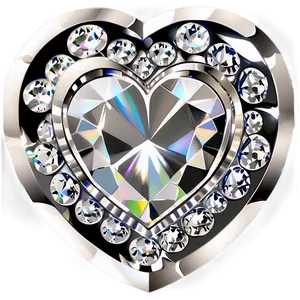 Dazzling Heart Diamond Art Png 15 PNG Image