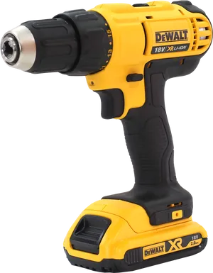 De Walt18 V Cordless Drill PNG Image