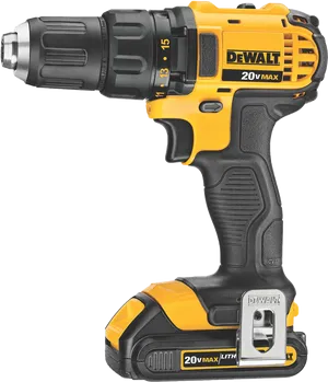 De Walt20 V Max Cordless Drill PNG Image